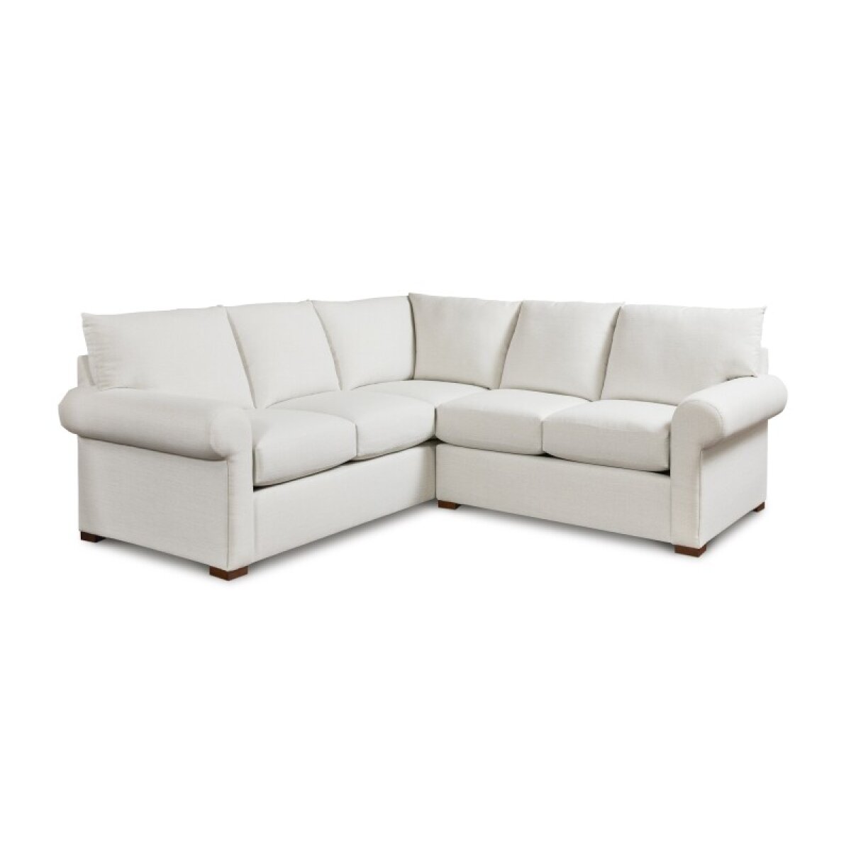 7d2d63f56ebe5f0ab1f5ffb613984b6d Hanover Roll Arm L-Shaped Sectional - Image 1