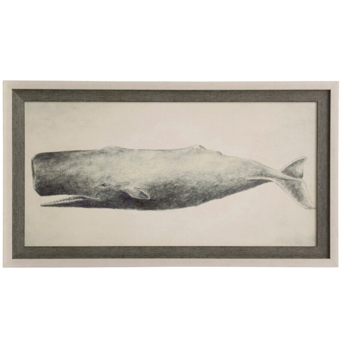 7d4738851386d4a0405766aeb3cb70e6 Whale Traditional Coastal Wall Art Textured Framed Print - Image 1