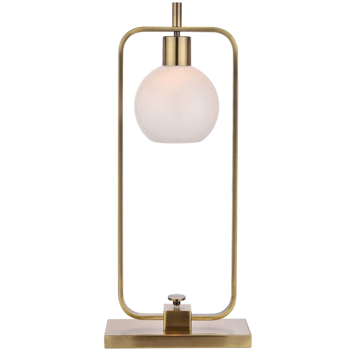 7d7a6f95ccba5c9b5fb58cb8c433c0f0 Crosby Table Lamp- Brass | Antique Brass Finish On Metal Body | Opal Glass Shade - Image 1