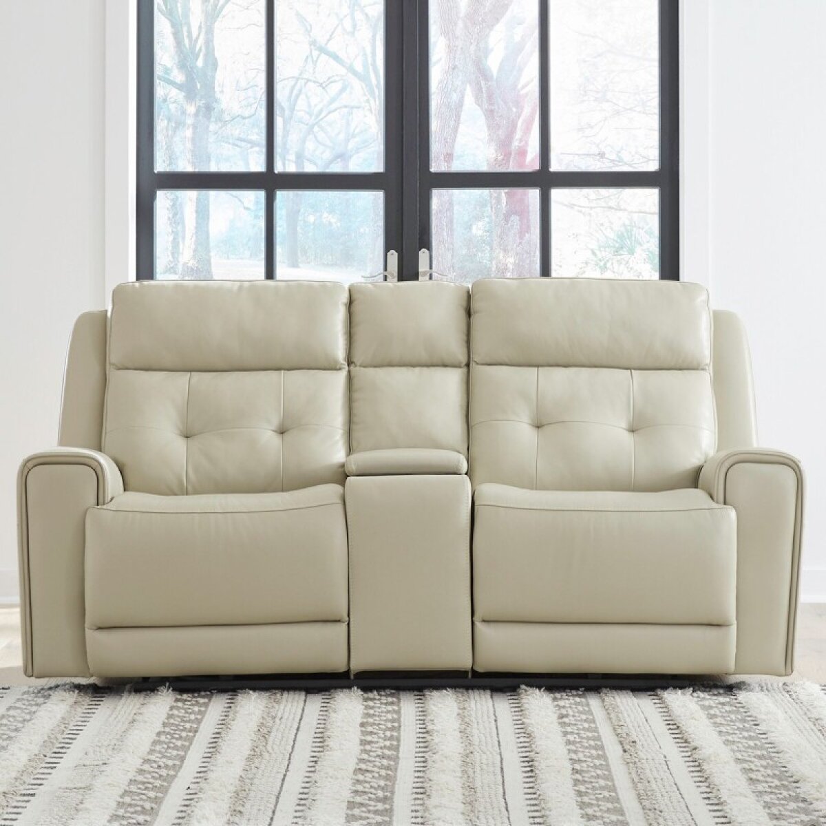 7d8eef1011d6a92a85c200995ead831e Carrington Loveseat w/Console P3 & ZG - Baja Stone - Image 1