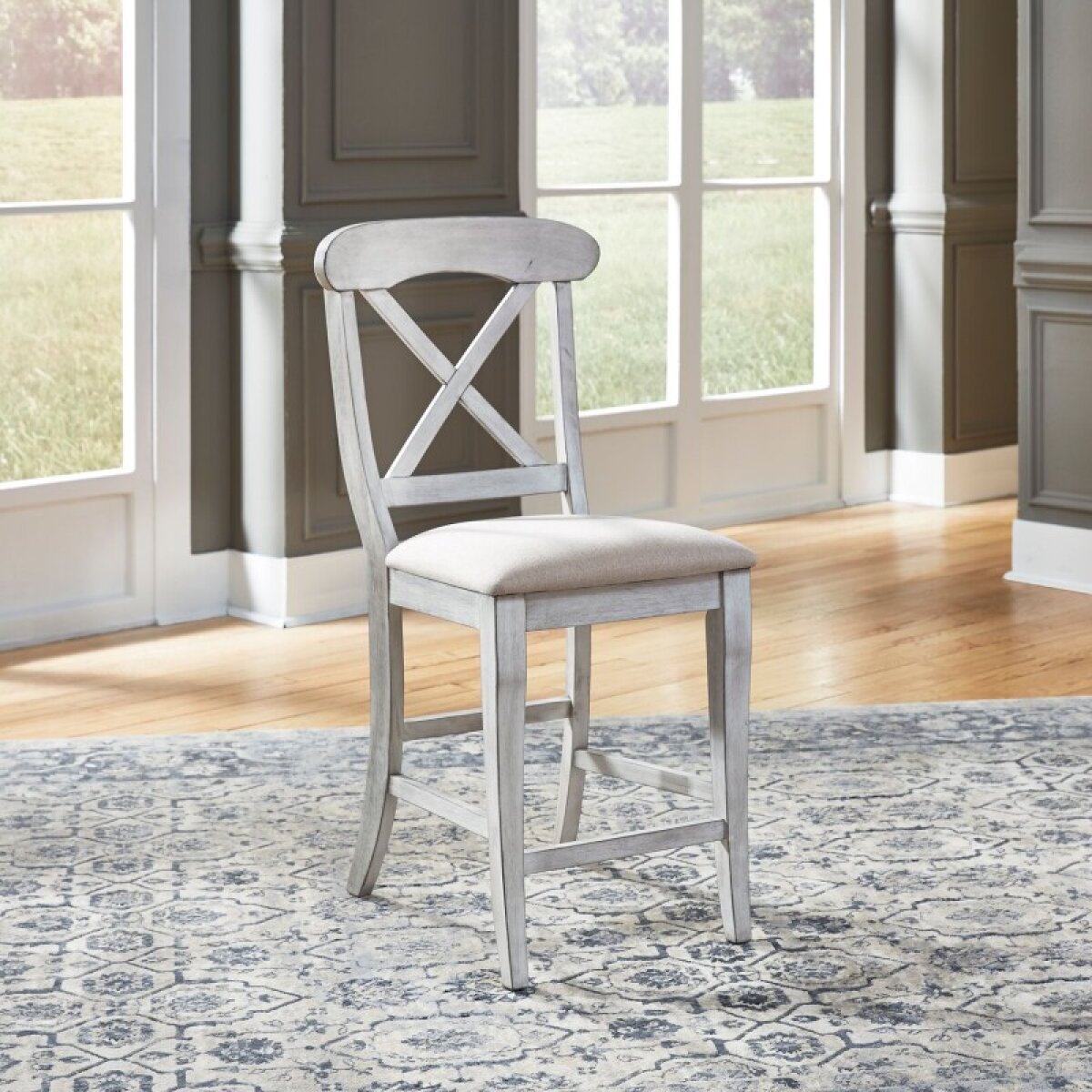 7e1d4f6f44ab38371ad6d3275964db5a Ocean Isle Uph X Back Counter Chair (RTA) - Image 1