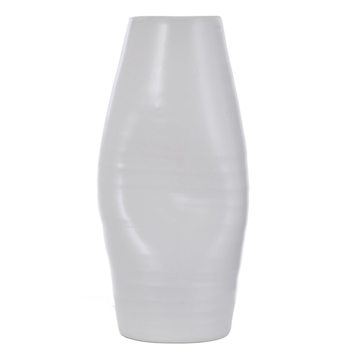 7e2f5184fae3e12f715be7547649205b Guzzi Powder White Indented Ceramic Vase - Image 1