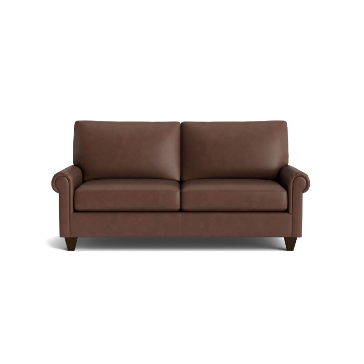 7e7d120517bb8c2d601b77d04be17da9 True Custom™ True Custom® Leather Panel Arm Studio Sofa - Image 1