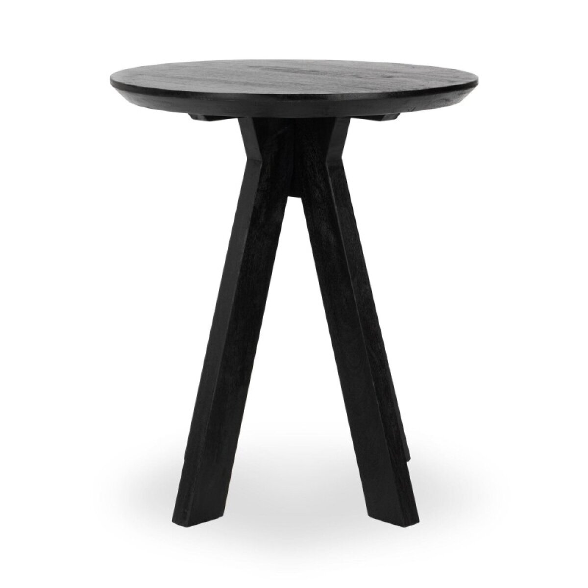 7eb404f3c609f21bc70d3ba4526d8ebd Rodrigo Solid Wood Round Counter Table - Black - Image 1