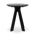 Rodrigo Solid Wood Round Counter Table - Black