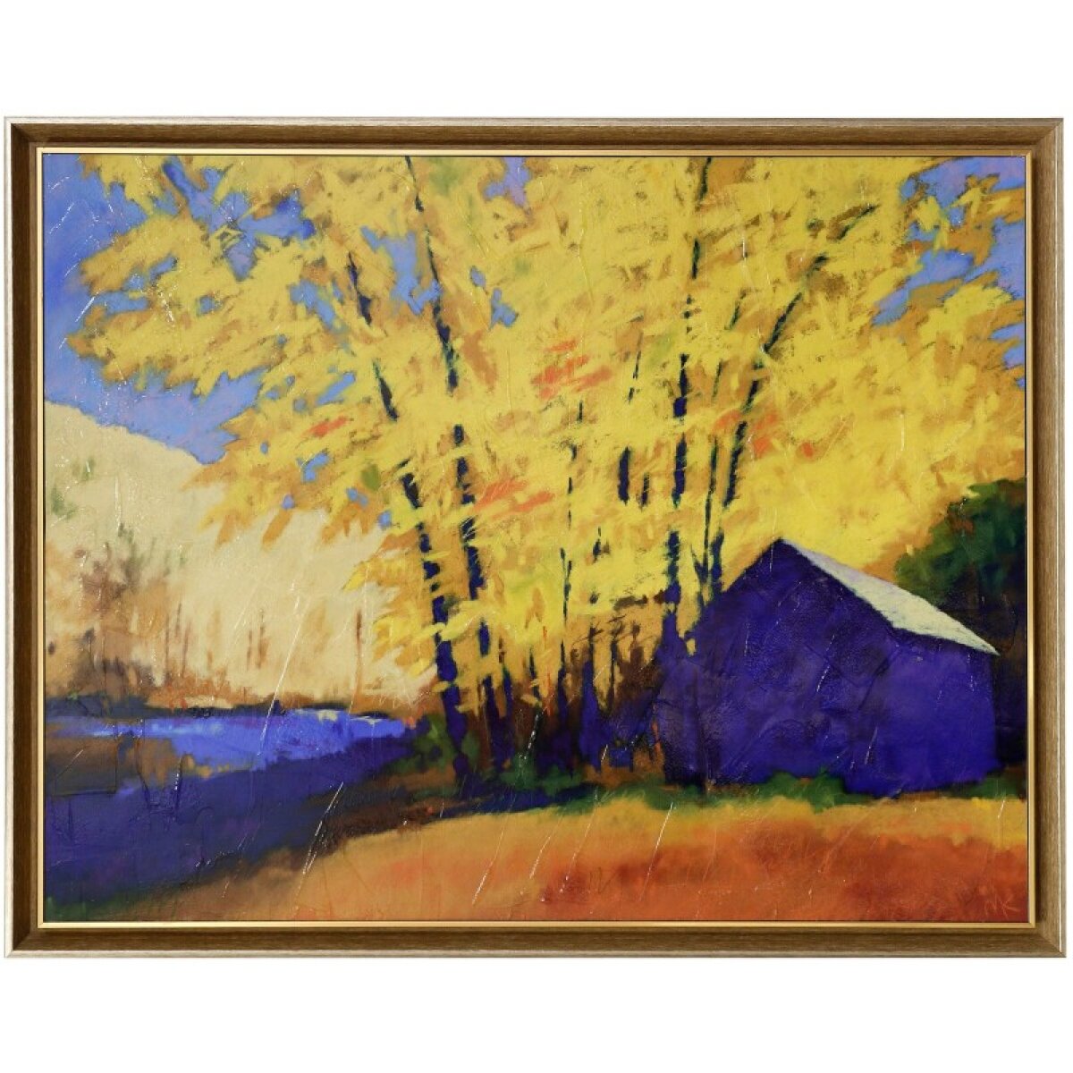 7ee65ea3943ef3b053005fefef95e50c Hartmans Place Textured Framed Print - Image 1