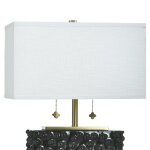 Edmund Tamara Day For Stylecraft Glossy Black Ceramic Table Lamp - Image 4