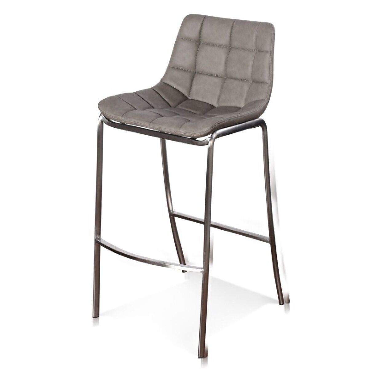 7fb98d18077c443bc02f43a74ba45716 Light Tufts Gray Bar Stools With Stainless Steel Legs - Image 1