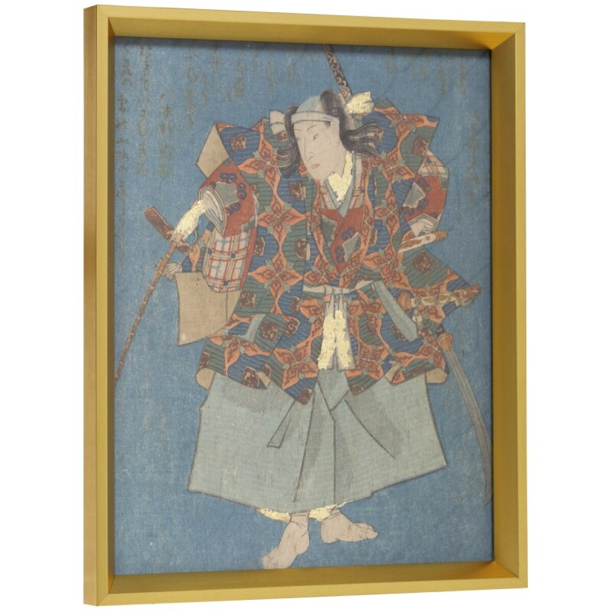 7fd3c8c9af84b2458f21db9e117ed961 Blue Chinese Warrior Framed Print Under Glass - Image 1