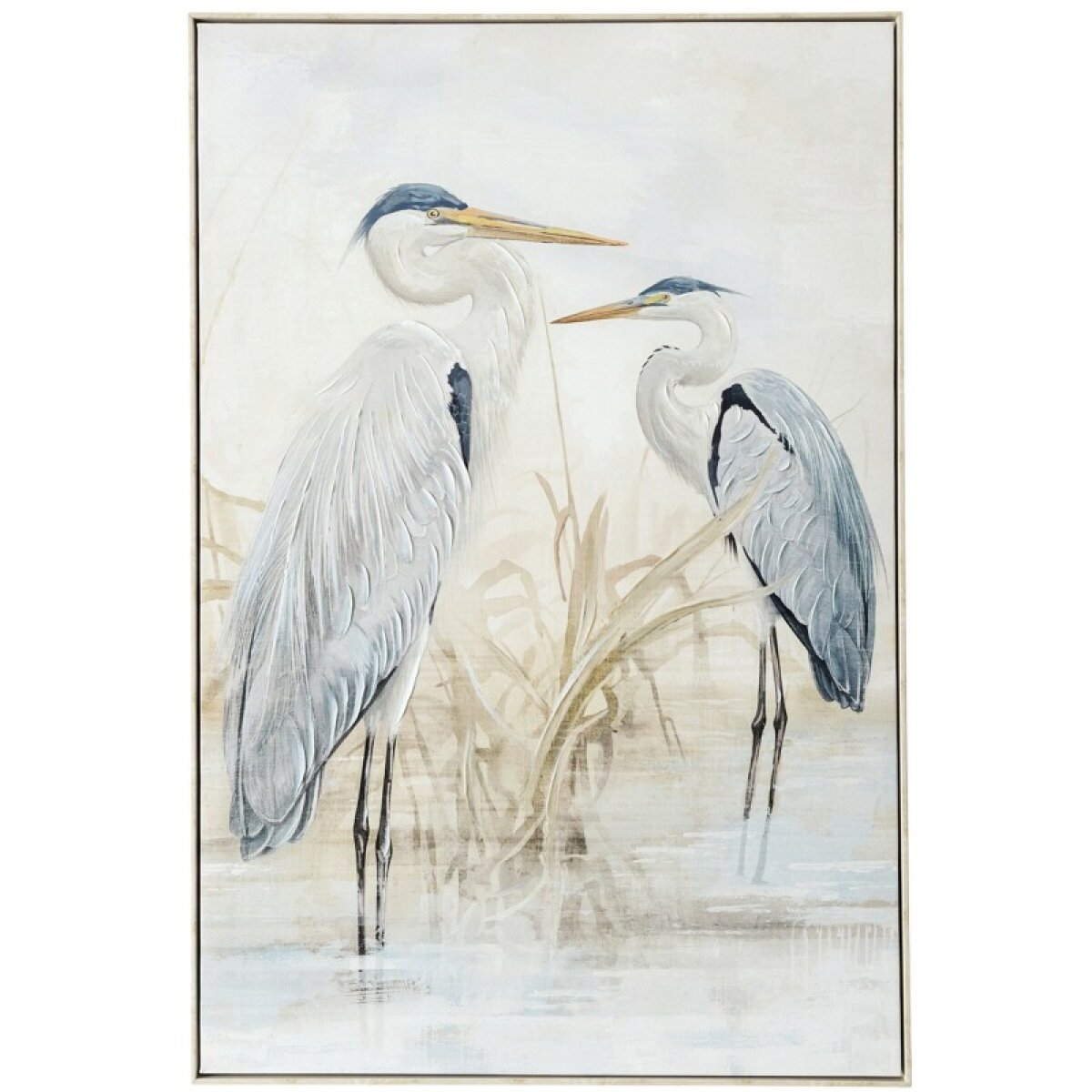 802d73c34c87f43233fad036ca306c4a Southern Egret Ii Hand Embellished Framed Canvas - Image 1