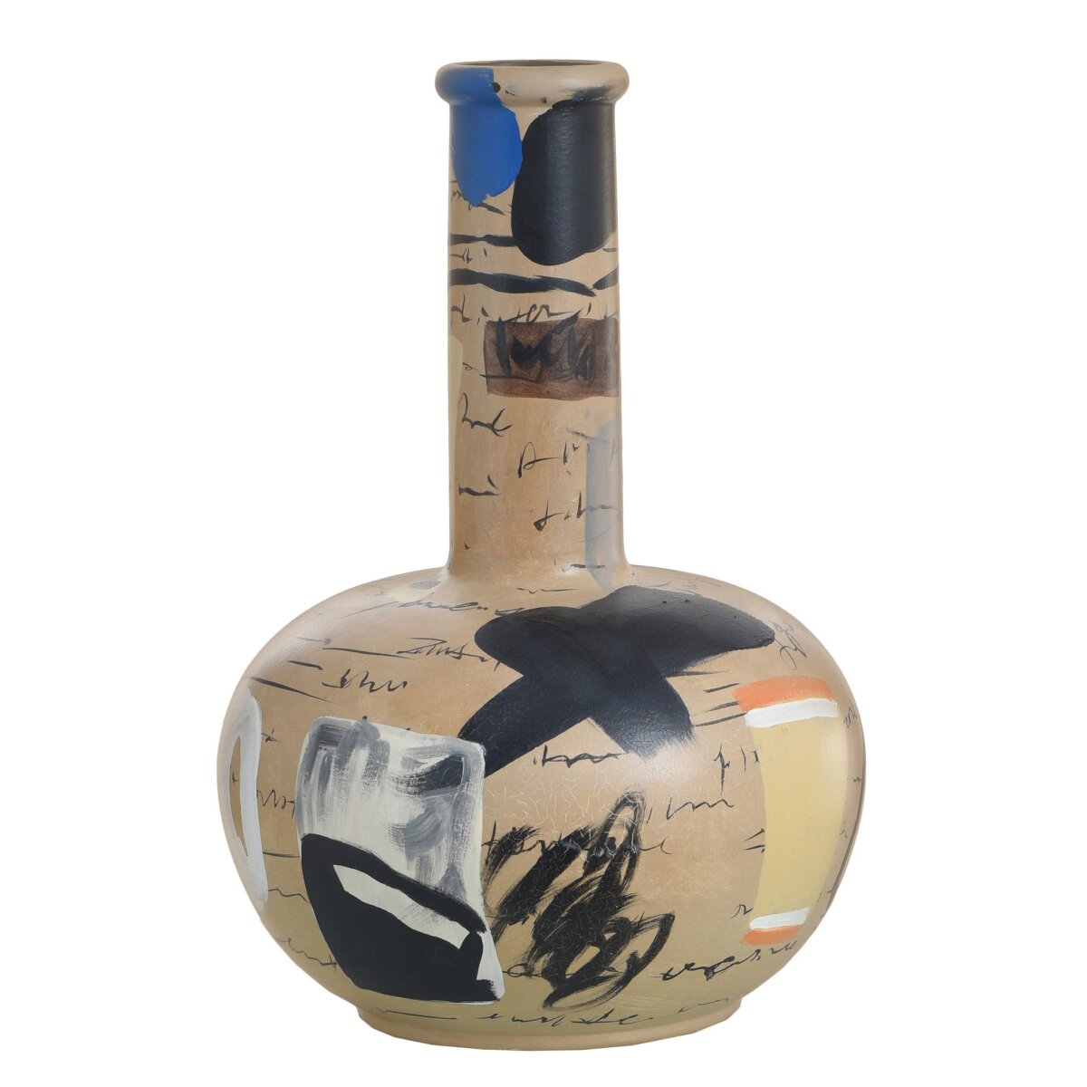 80beb40f9abe5e5380cf039b6791d390 Cary Vase | Hand Painted Abstract On Ceramic - Image 1