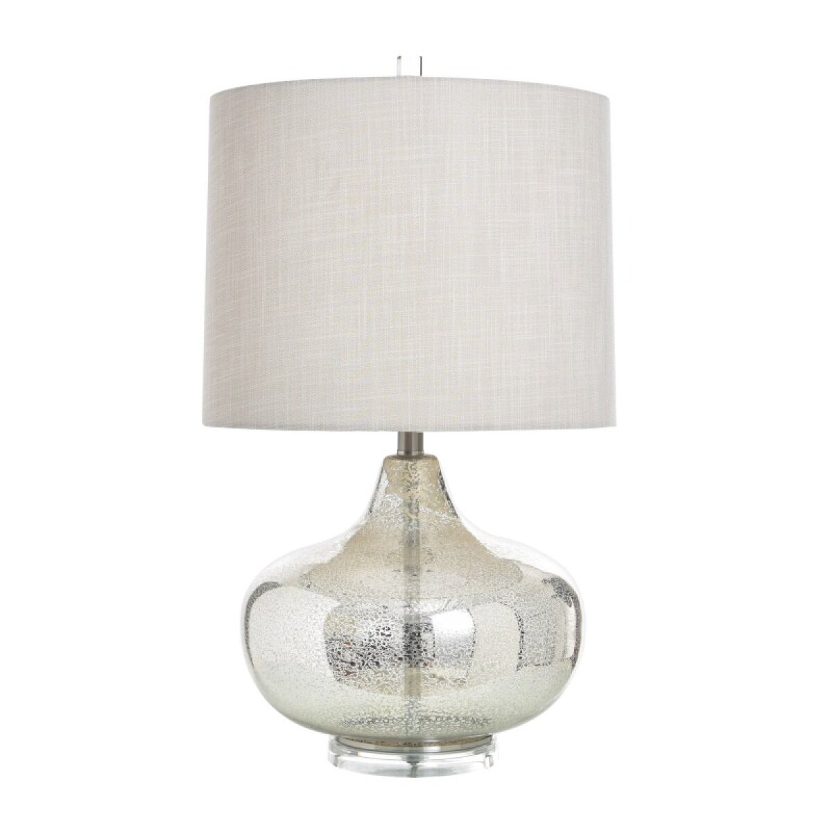 810cf9e7edc07806e9040b8ad99aea5f Antique Full Body Mercury Glass Designer Table Lamp With Round Hardback Designer Shade - Image 1