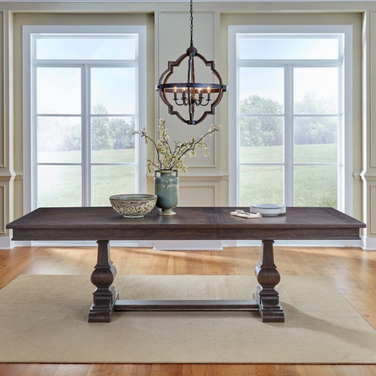 814bb6650e18fe4eb06d942a4fb71ee0 Paradise Valley Trestle Table Set - Image 1