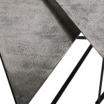 Burton Cast Aluminum Nesting Coffee Tables Set Of 2 - Antique Nickel - Image 6