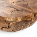 Garford Solid Wood Round Coffee Table - Natural - Image 4