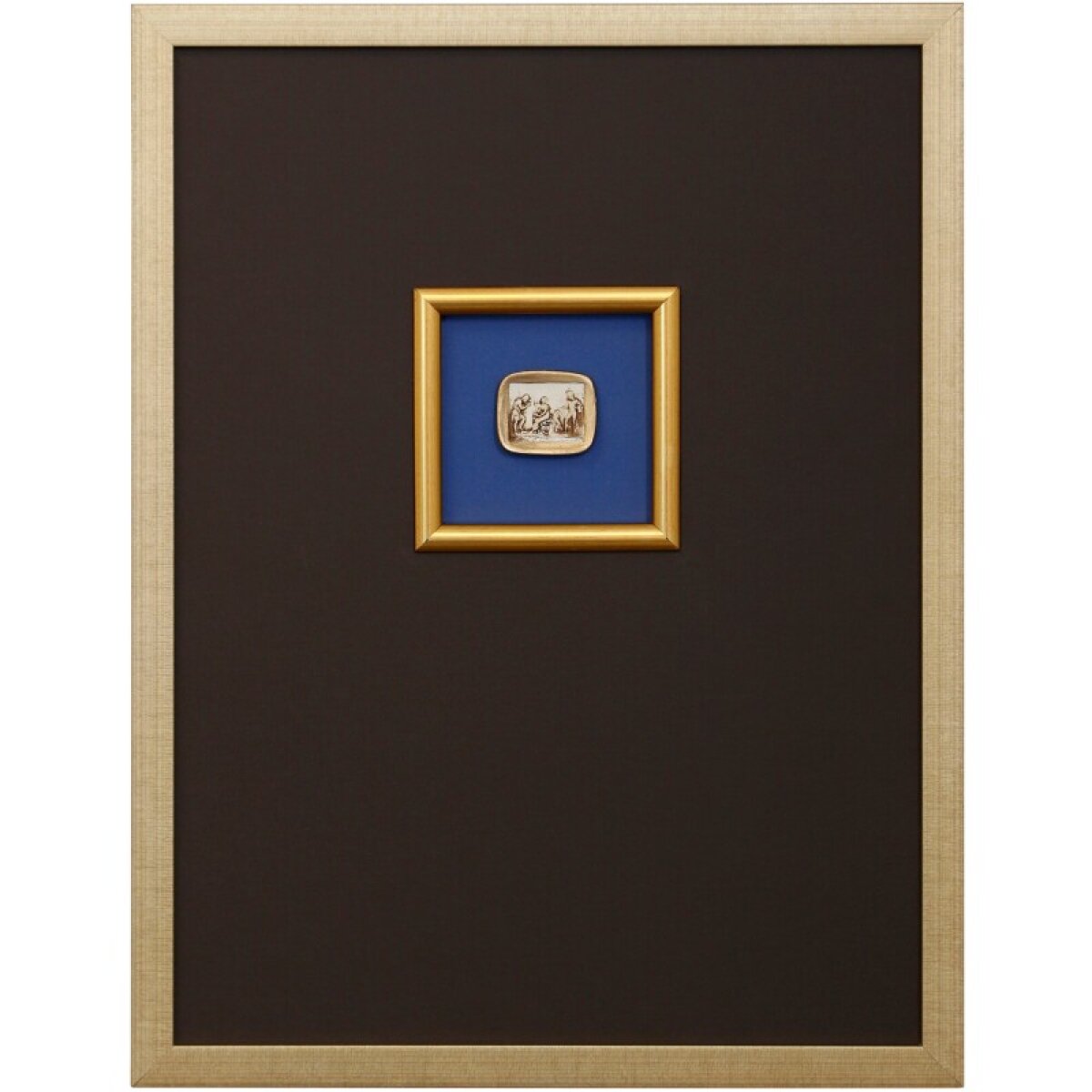 825fd148f3533038ccc45c1c7242b2af Dann Foley Lifestyle Lion Medallion Framed Print Under Glass - Image 1