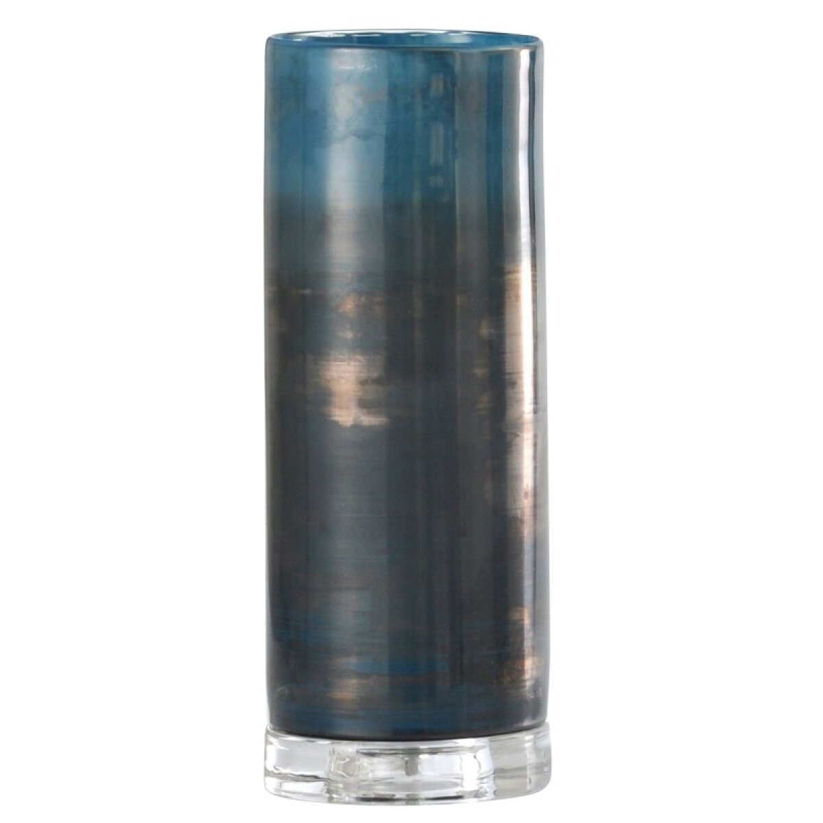 8266b51728a0488fe51ee83b911c4c61 Bronze Teal Art Glass Glass Uplight 25 Watts - Image 1