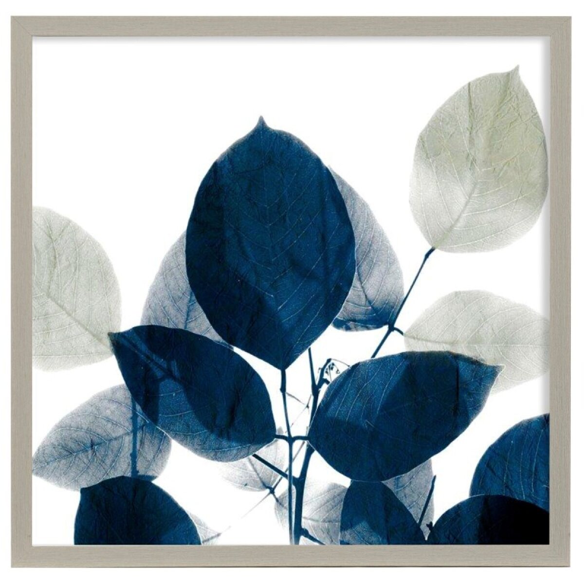82c7db1a21e0f614eaaccdb5de32b64b Midnight Leaves I Artist Print Faux Wood Frame Under Glass Attached Hanging Hard - Image 1