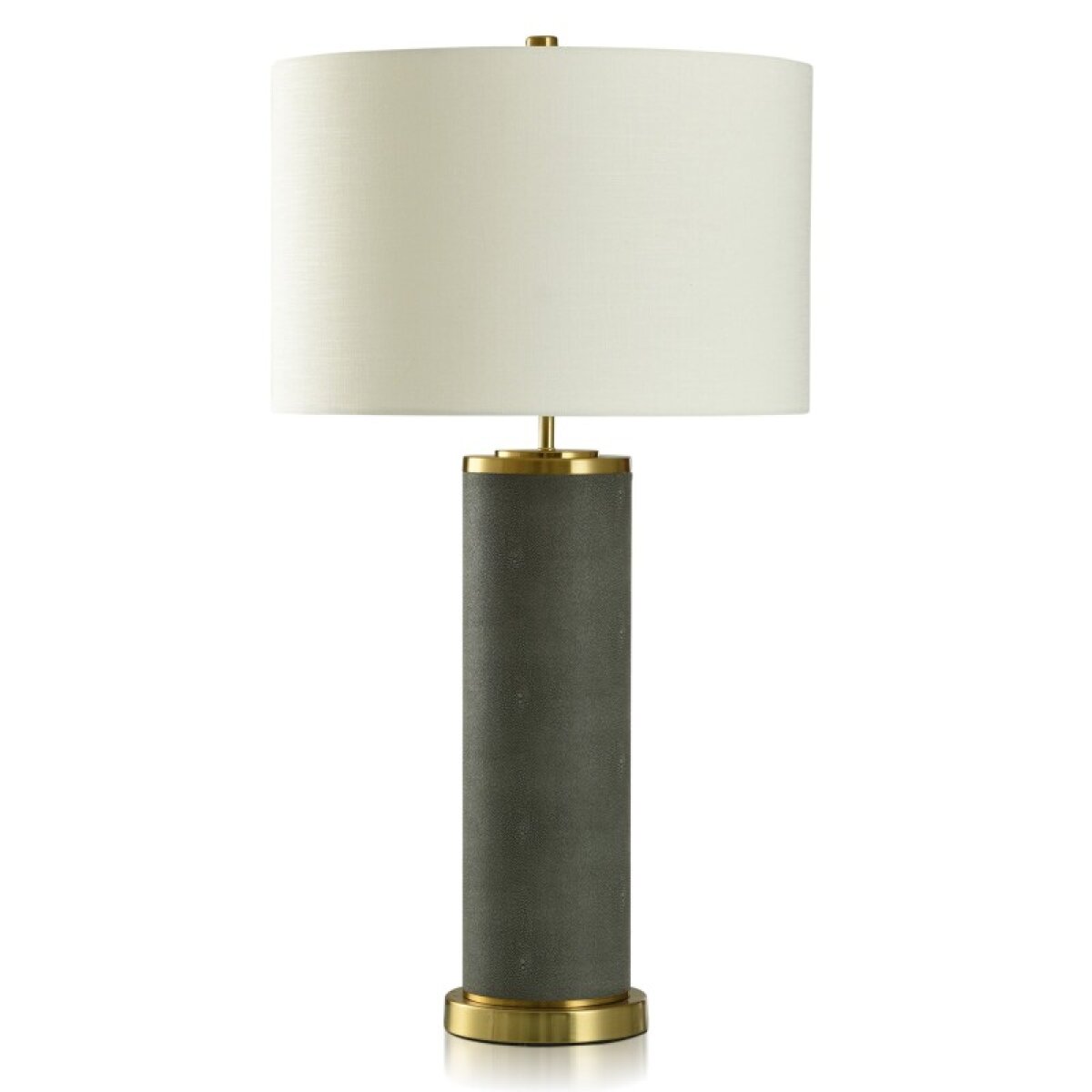 832592b3b344135c0f438bff0475e3a2 Dann Foley Lifestyle Table Lamp Graphite Shagreen And Polished Brass Accent - Image 1