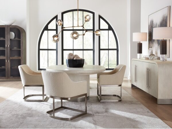 Casual Dining Modern Mood Upholstered Arm Chair w/Metal Base - Image 7