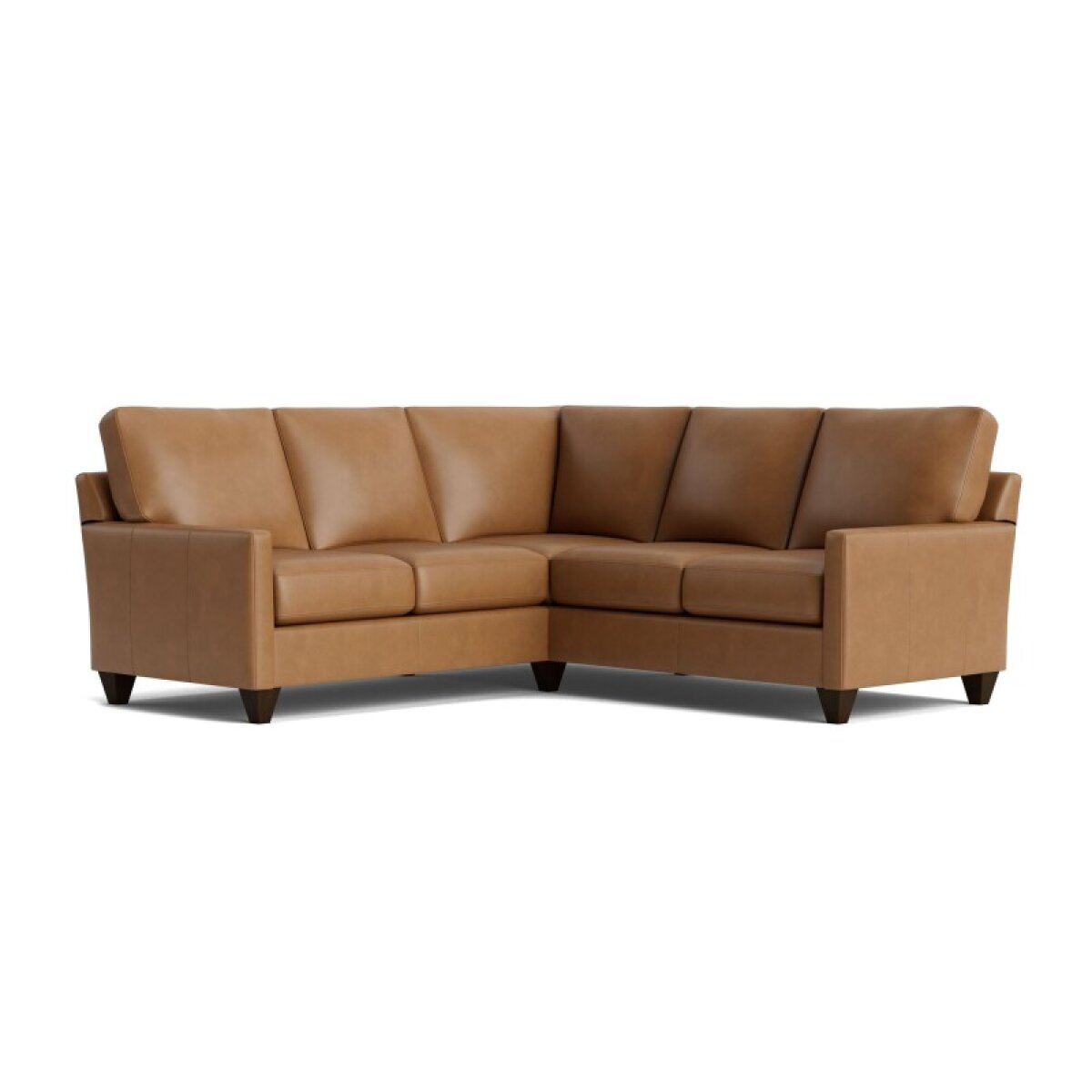 83304ed48827cf9afdc267eeb3cc243f True Custom™ True CustomĀ® Leather Track Arm L-Shaped Sectional - Image 1
