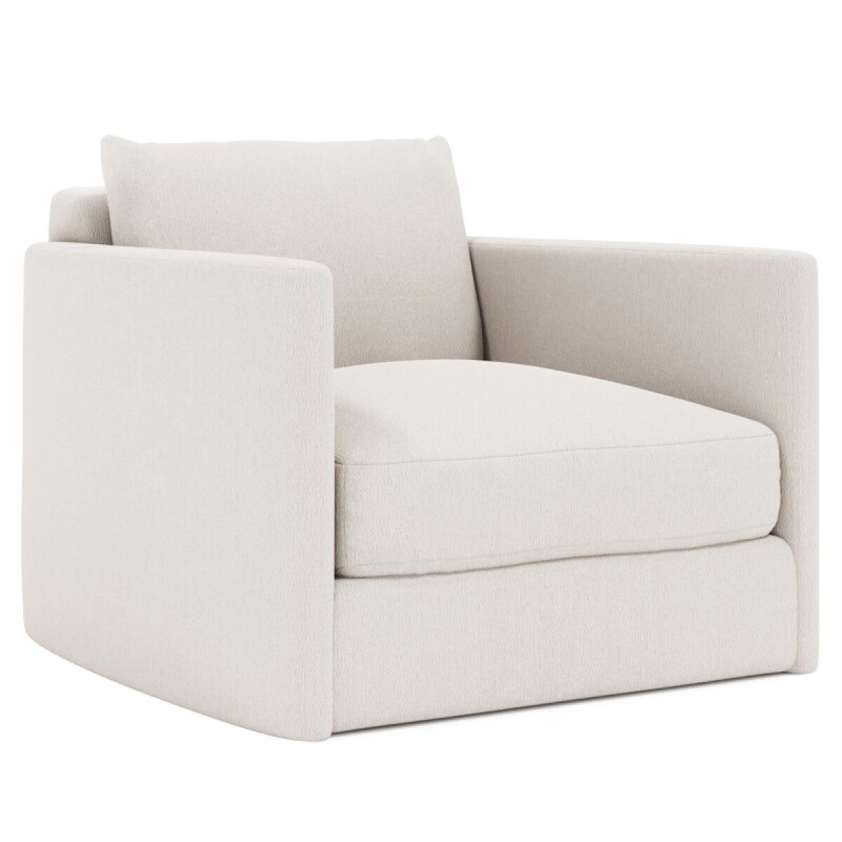 8348ddcbf6da95b5e8fafa8f14ce5c0b Rory Fabric Swivel Chair Without Pillows - Image 1