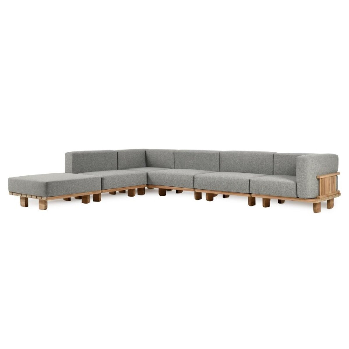 83565fa6aa94ed2d68845b850b1b0359 Hudson Outdoor 6pc Sectional - Natural/gray - Image 1