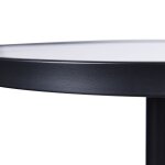 Matte Black Spun Metal And Mdfmarble Paper Venner Top Accent Table - Image 5
