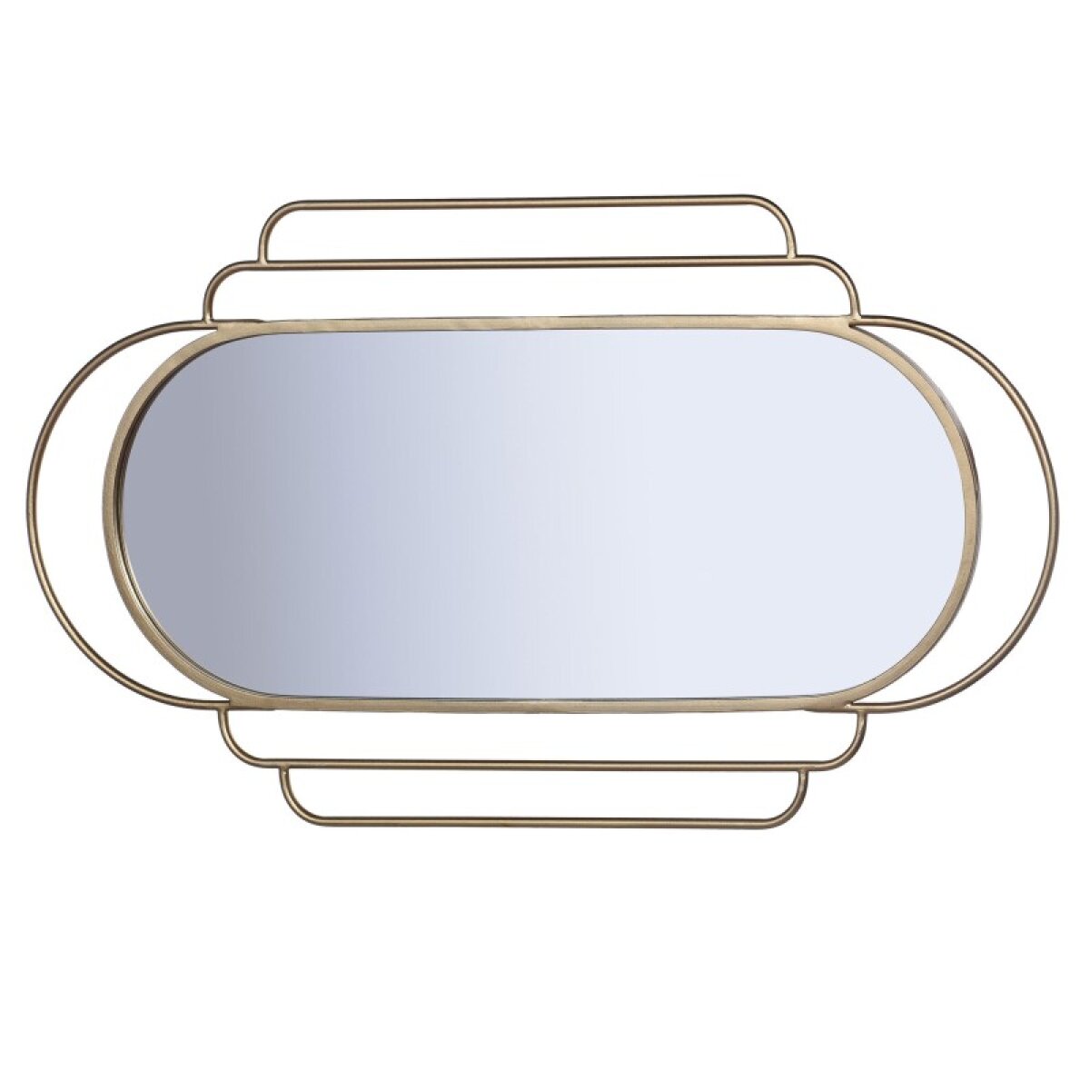 83fe34b8a980355db0879f8e66a16739 Antique Gold Metal Wall Mirror - Image 1