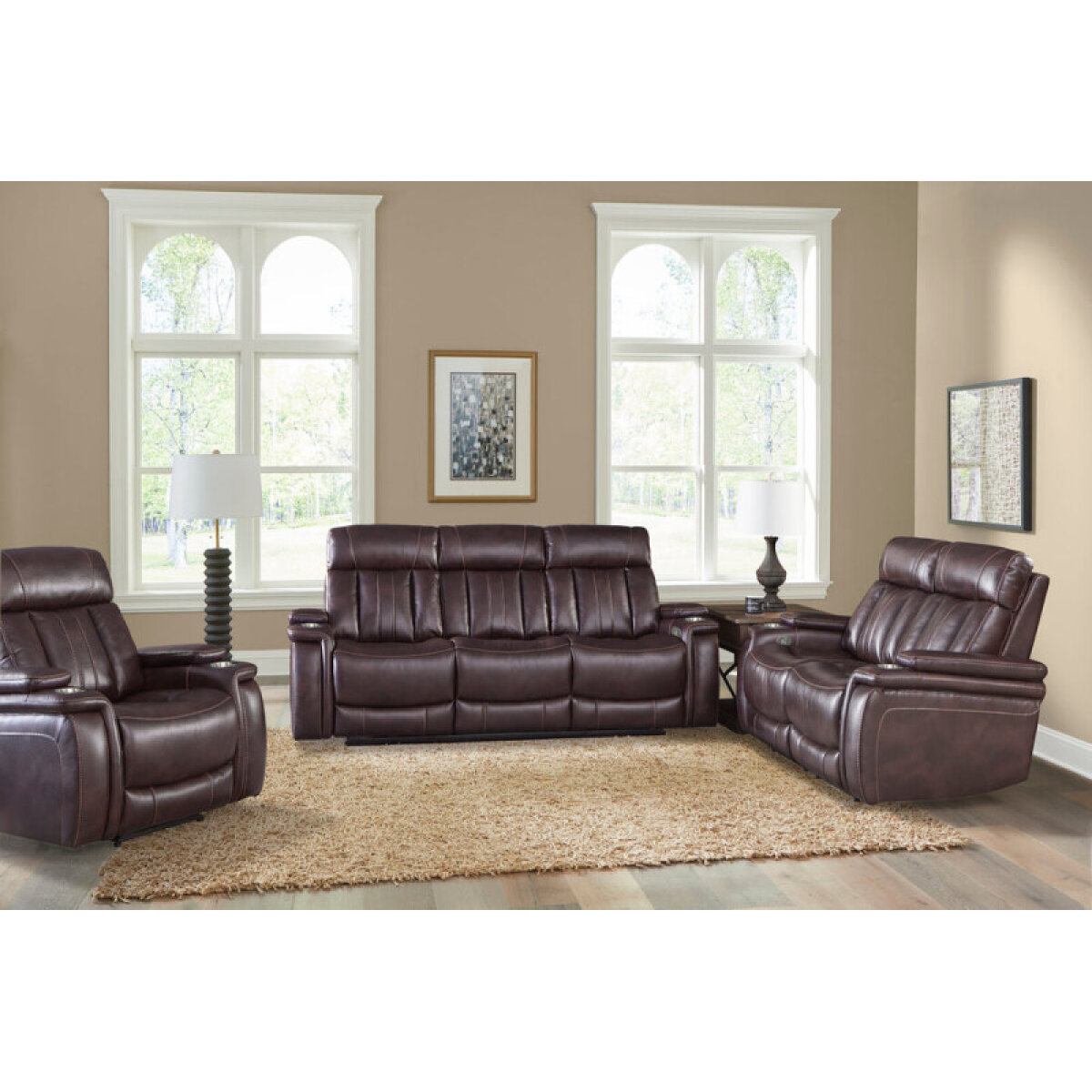 8406c1deabcbe6b52ce8475a95fde64d Royce - Fantom Brown Power Reclining Collection - Image 1