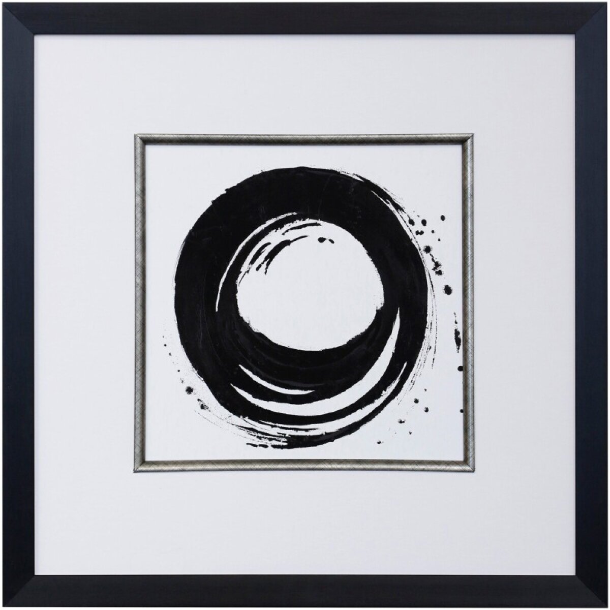 847004b1369027f23294cb7e4d29c6b2 Black Circle I Framed Print Under Glass - Image 1