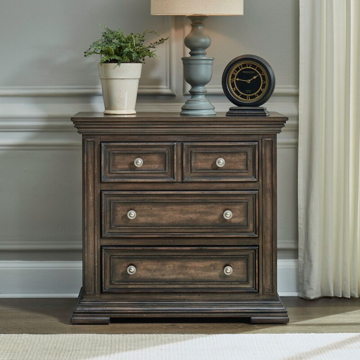 8471bd99be4bd5e15128444e403fb67c Big Valley Bedside Chest w/ Charging Station - Image 1