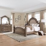 King California Poster Bed, Dresser & Mirror