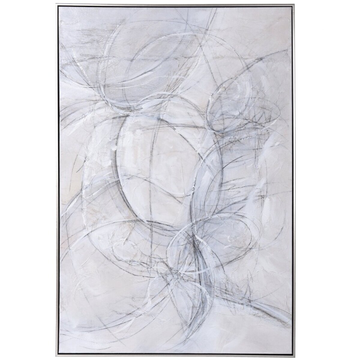 84ad225668f8ed6f4b8c0c864552358f Rudiment I Hand Painted Abstract Framed Canvas - Image 1