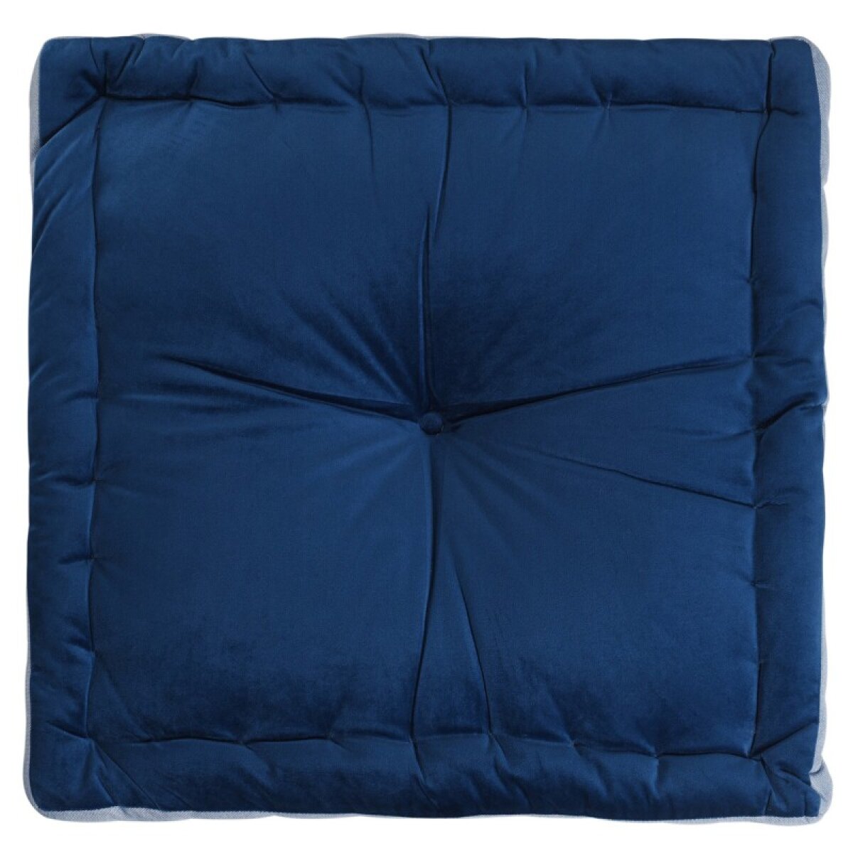 84d6eb81fe012e69f6af7ace11c511d9 Dann Foley Lifestyle Small Millie Floor Pillow Navy Velvet And Light Blue Linen - Image 1