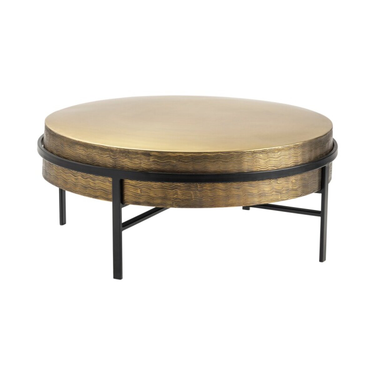 8521193864d1d7f478e4e4fafe707785 Hudson Textured Brass Cocktail Table - Image 1