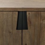 Lyra Solid Wood 4dr Buffet - Smoke Brown - Image 8