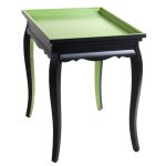 Dann Foley Lifestyle Black And Lime Green Two Tone End Table - Image 3