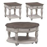 Magnolia Manor 3 Piece Set (1-Cocktail 2-End Tables) - Image 3