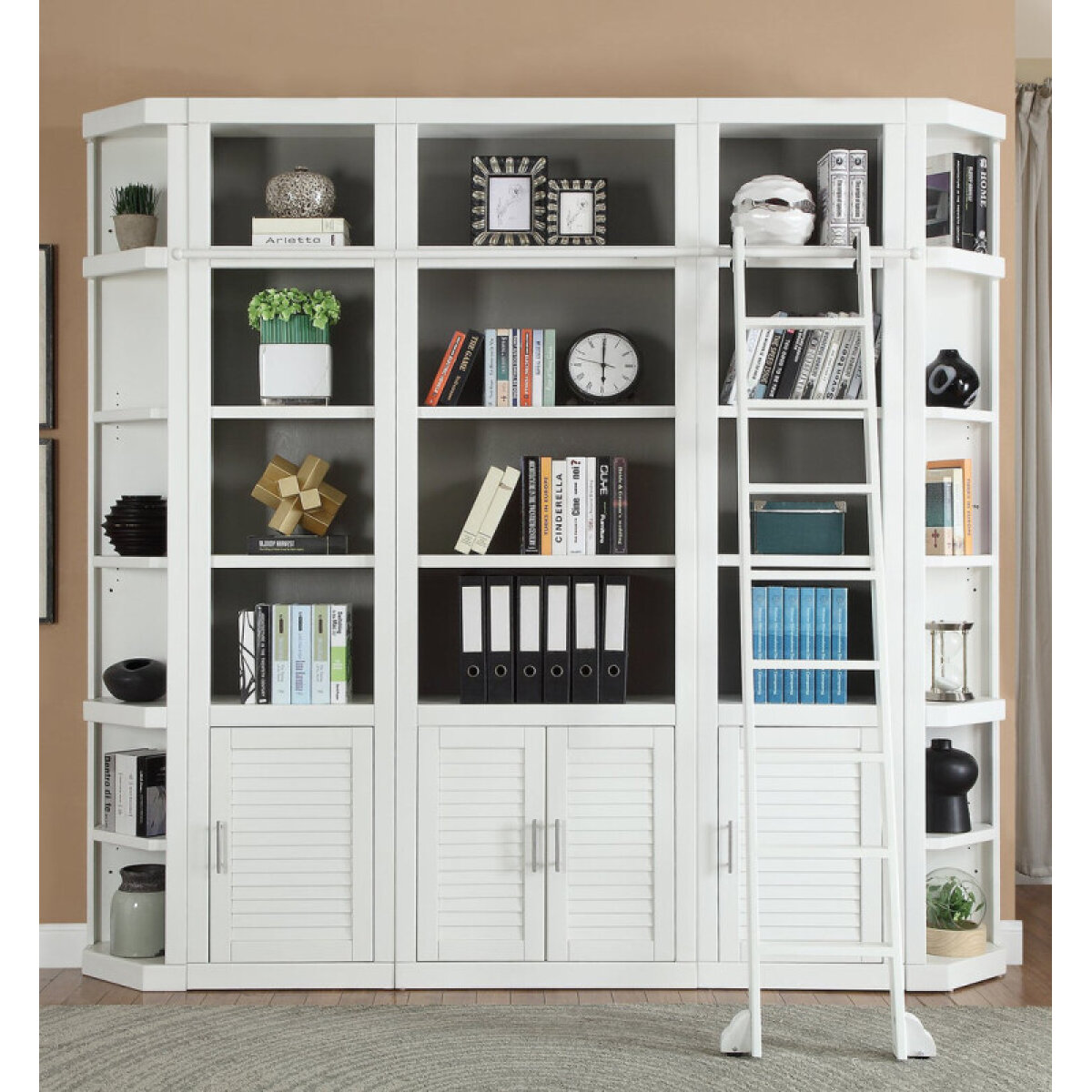 861d6b9c7a11a8e60d693ab4d78cb8a7 Catalina 6pc Library Wall With Ladder - Image 1