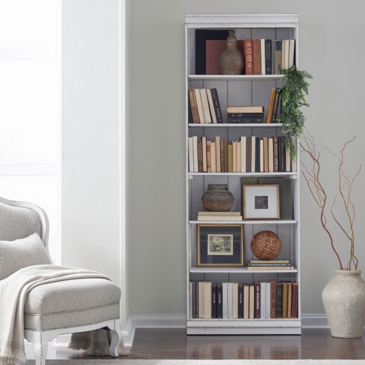 868caebeb9c36f250d59f780a7c30871 Magnolia Manor 84 Inch Bookcase (RTA) - Image 1