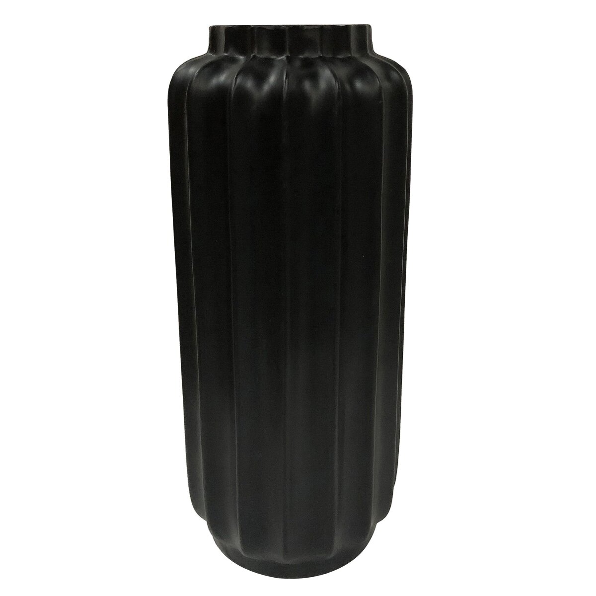869dff09124cf1bc95323a669346d2f0 Bari Floor Vase- Small | Matte Black Finish On Resin - Image 1