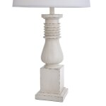 Old White Istress 33in Traditional Cast Table Lamp 150 Watts 3-way - Image 4