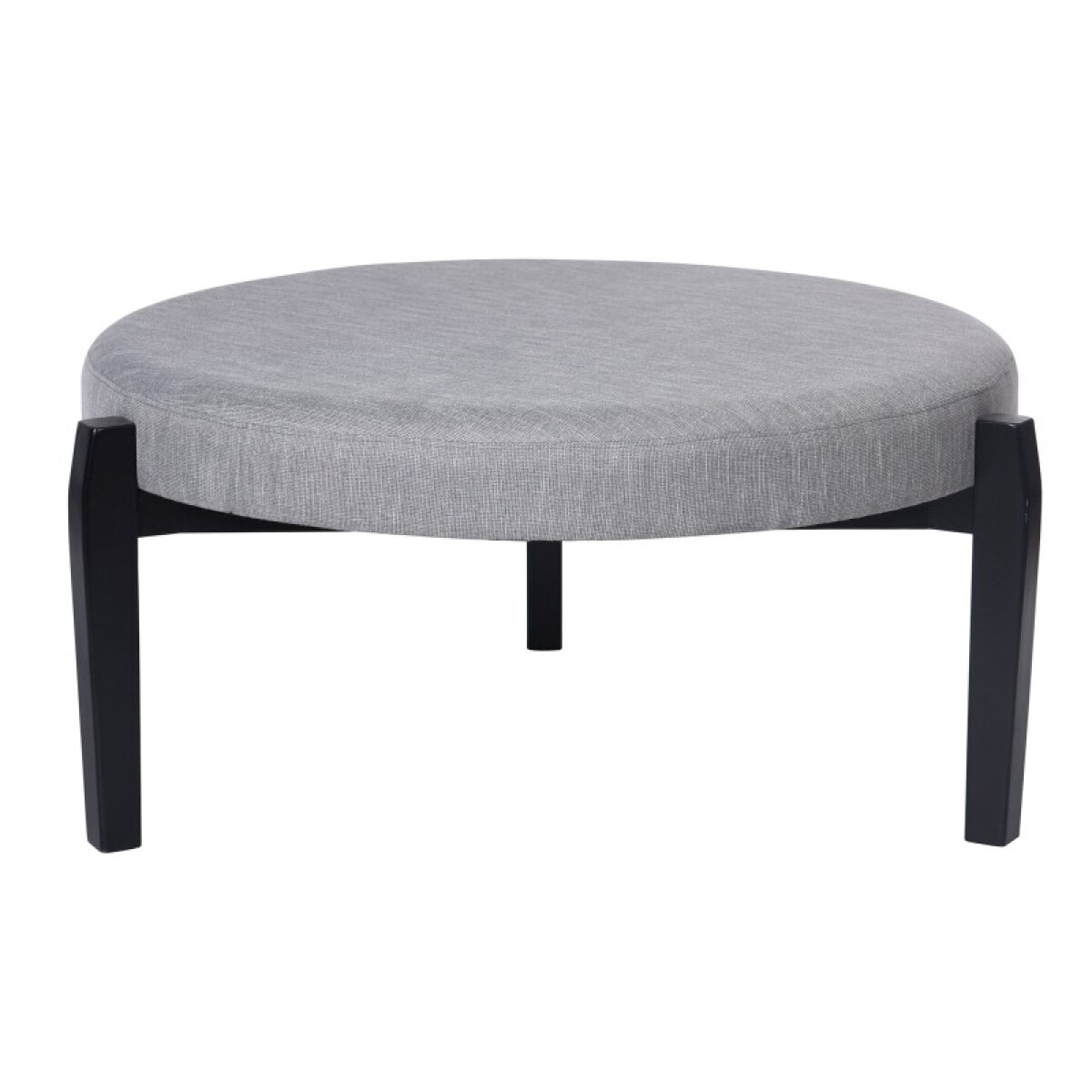 86de5b232c37a90ca4d272cf62706ceb Dann Foley Lifestyle Light Gray 3 Legged Round Ottoman - Image 1