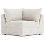 Helena Fabric Corner Chair Without Pillows Metal Foot