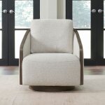 Nora Uph Swivel Accent Chair - Dark Brown