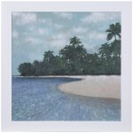 Sandy Lagoon Textured Framed Print