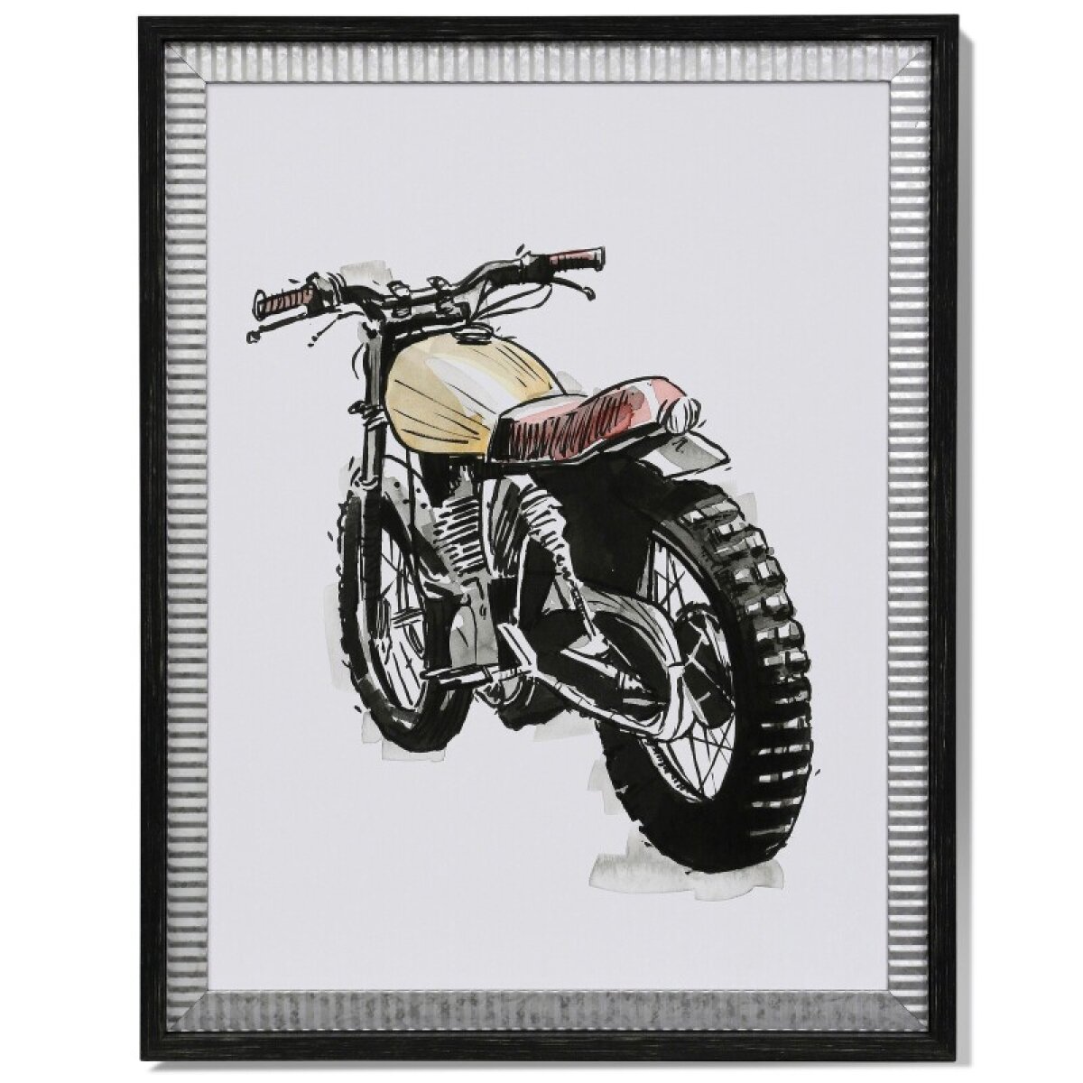 877e3df646c6160c05d03765210f0f42 Motorcycles In Ink Iii Framed Print Under Glass - Image 1