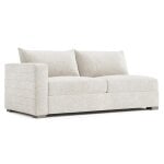 Helena Fabric Left Arm Loveseat Without Pillows Wood Foot