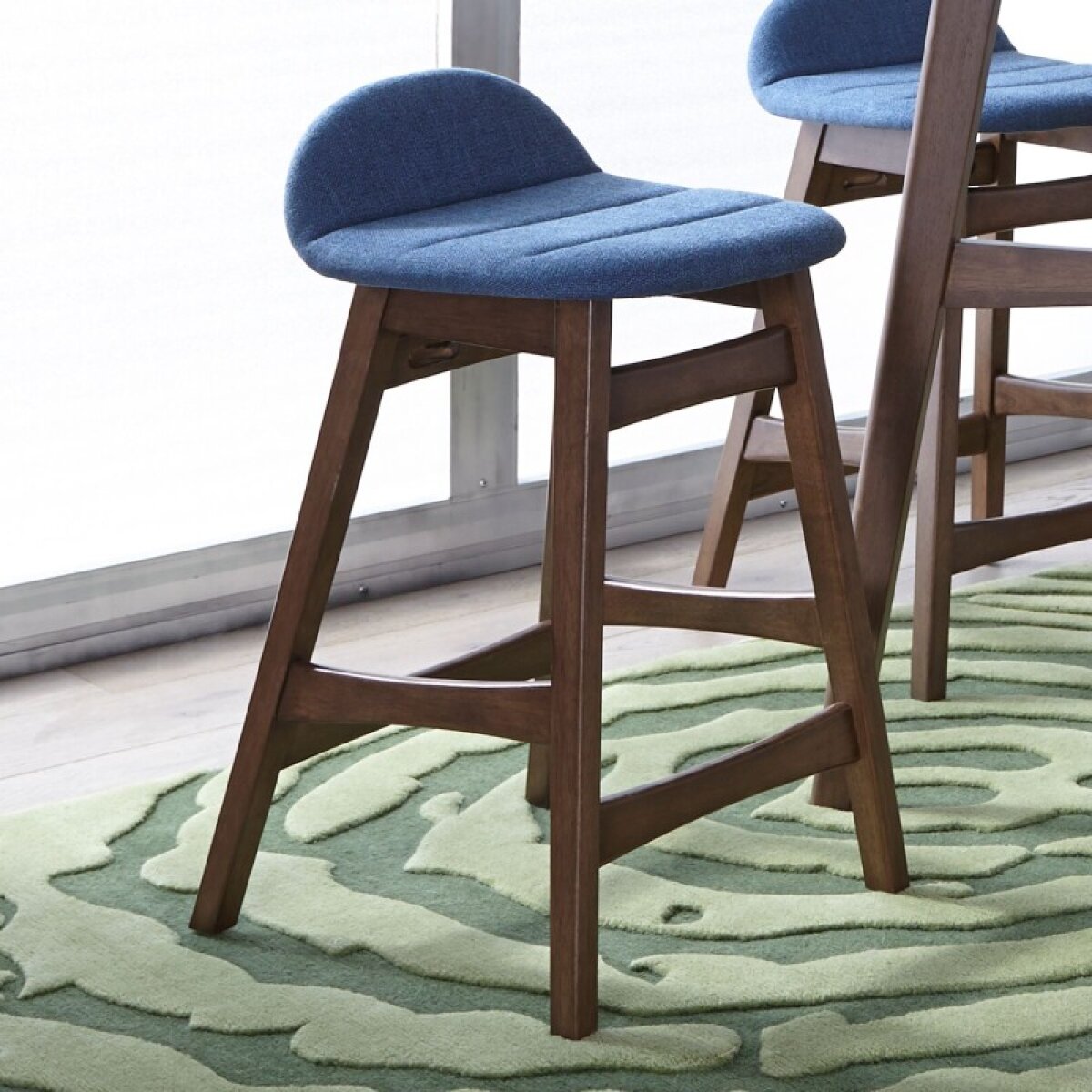 8838d84082e361f1e6d85467b73d4b7e Space Savers 24 Inch Counter Chair - Blue (RTA) - Image 1